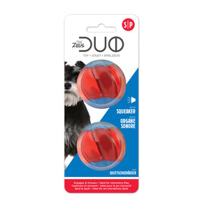 Duo Zeus balls with sound organ, pack of 2.