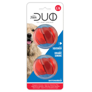 Duo Zeus balls with sound organ, pack of 2.