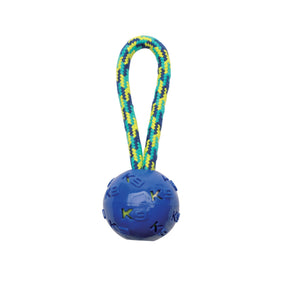 K9 Fitness Zeus Pull-Along TPR Coated Tennis Ball Toy.