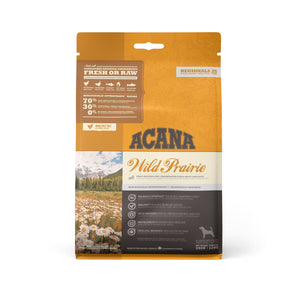 Acana Wild Prairie dry dog ​​food. Free-range poultry recipe. Choice of formats.