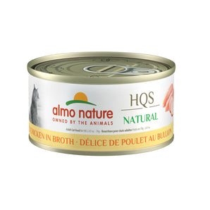 Wet food for cats ALMO NATURE HQS NATURAL. Chicken delight recipe in broth 70 gr.