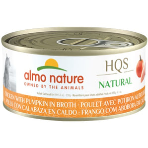 Wet food for cats ALMO NATURE HQS NATURAL. Chicken recipe with pumpkin in broth Choice of formats.