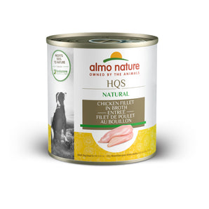 Wet food for dogs ALMO NATURE HQS COMPLETE. Chicken fillet appetizer recipe. 280gr.