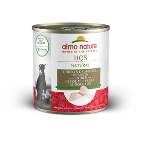 Wet food for dogs ALMO NATURE HQS COMPLETE. Chicken leg starter recipe. 280gr.