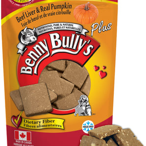 BENNY BULLY'S dog treats. Beef liver and pumpkin. 58g