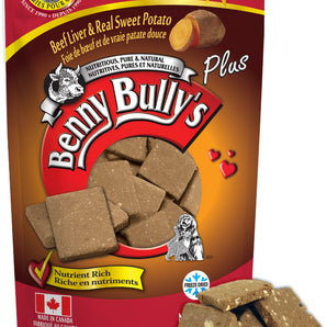 Gâteries pour chiens BENNY BULLY'S. Foie de boeuf et patates sucrées. 58g