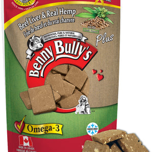 BENNY BULLY'S dog treats. Beef liver and hemp. 58g