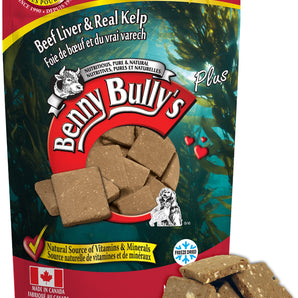 BENNY BULLY'S dog treats. Beef liver and kelp. 58g