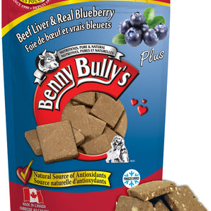 Gâteries pour chiens BENNY BULLY'S. Foie de boeuf et bleuets. 58g