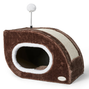 Cat play station with snail shelter and scratching box from Bud'z. 45x26x30cm. Choice of colors.