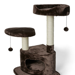 Cat tree condo 3 levels/hiding place/2 perches from Bud'z. Brown 50 x 50 x 89.5 cm