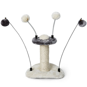 Mini tree for cats with pompoms and sisal from Bud'z. Gray 25cm