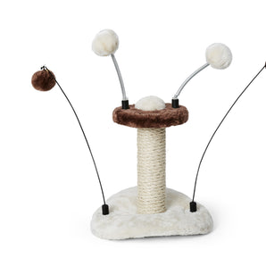 Cat play station with pom poms and sisal post from Bud'z. 25cm. Choice of colors.