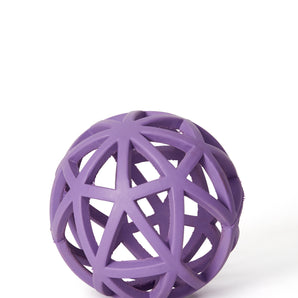 Bud'z rubber dog toy. Soft ball, purple 4''