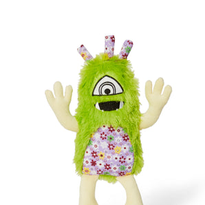 Plush dog toy from Bud'z. Green floral Igor monster 12''