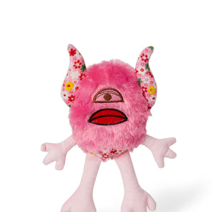 Plush dog toy from Bud'z. 11'' pink floral Loomy monster