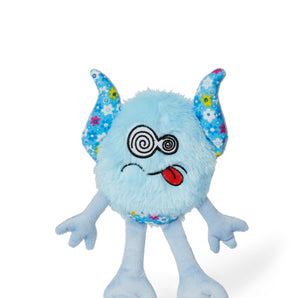 Plush dog toy from Bud'z. 11'' blue floral Loomy monster