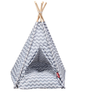Teepee style cat tent with cushion from Bud'z. Choice of colors.