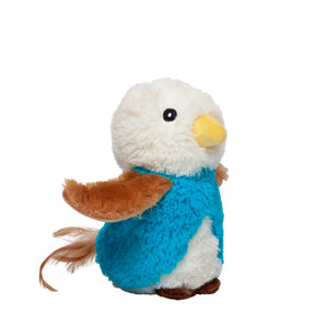 Bud'z cat toy. 6.5" Blue Plush Bird