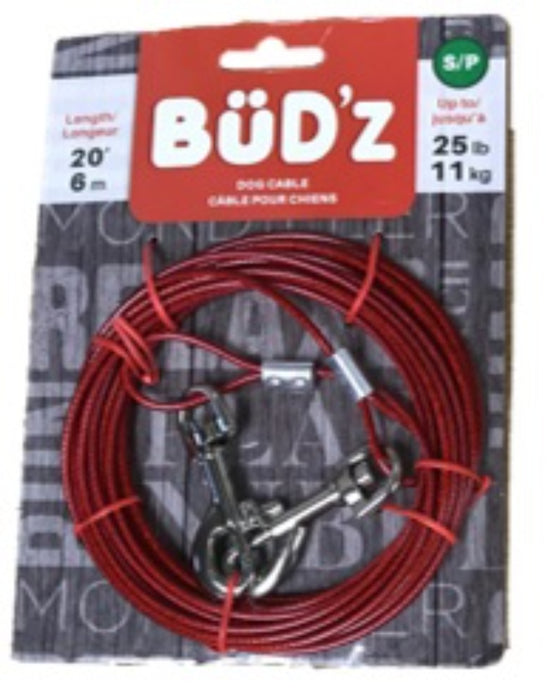 Cable d'attache de 6 m de Bud'z. Choix de modèles.