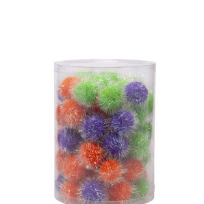 Jouets en jarre pour chats BÜD'Z - Balles pompons colorés.