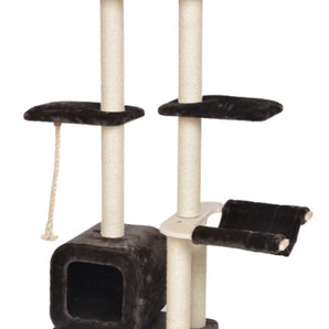 Bud'z Olympe cat tree with hammock, condo and rope. 58x38x140cm. Choice of colors.