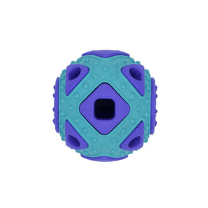 Toy for dogs. Astro 2.5" square rubber ball from Bud'z. Choice of colors.
