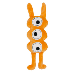 Plush dog toy. Orange "Atomic" monster from Bud'z.