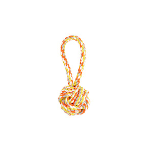 Toy for dogs. 7.5'' rope with touline head with Bud'z buckle. Choice of colors.