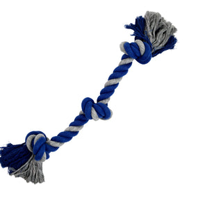 Toy for dogs. 23.5'' rope with 3 Bud'z knots. Choice of colors.