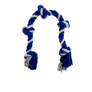 Toy for dogs. 35.5'' rope with 5 Bud'z knots. Choice of colors.