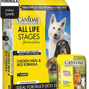 Natural dog food Canidae. Chicken &amp; rice formula. 13.6kg