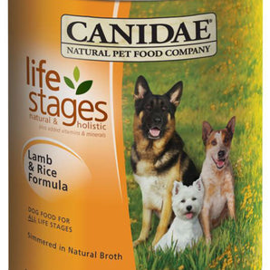 Gourmet canned meal for Canidae dogs. Lamb &amp; rice formula. 369g