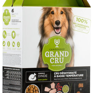Canisource Grand Cru gourmet dehydrated dog food. Turkey meal. Format choice.