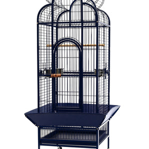 Cage DaYang Cyprès avec toit ouvrant pour conures et petits perroquets 79x79x165 cm.