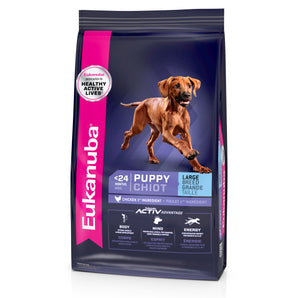 Eukanuba dry food for large breed puppies. Chicken meal. 13.63kg