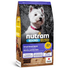 Nourriture pour chiens adultes de petites races Nutram S7 Sound Balanced Wellness. Poulet et riz brun. 2 kg.