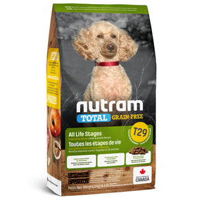 Nourriture pour petits chiens et races miniatures T29 Nutram Total sans grains. Agneau et lentilles. 2 kg.
