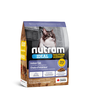 Nourriture pour chats d'intérieur Nutram I17 Ideal Solution Support. Poulet et œufs entiers. Choix de format.