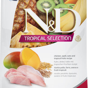 Nourriture pour chiens de petites races FARMINA N&D Tropical Selection. Recette au poulet. Choix de formats.