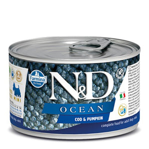 Farmina N&amp;D Ocean canned gourmet dog food. Selection of fish.