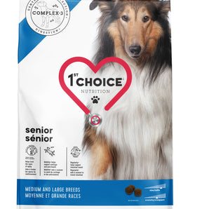 1st Choice food for medium and large breed senior dogs. Chicken formula