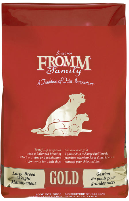 Nourriture sèche pour chiens de grande taille FROMM. Formule gestion du poids. Choix de formats.
