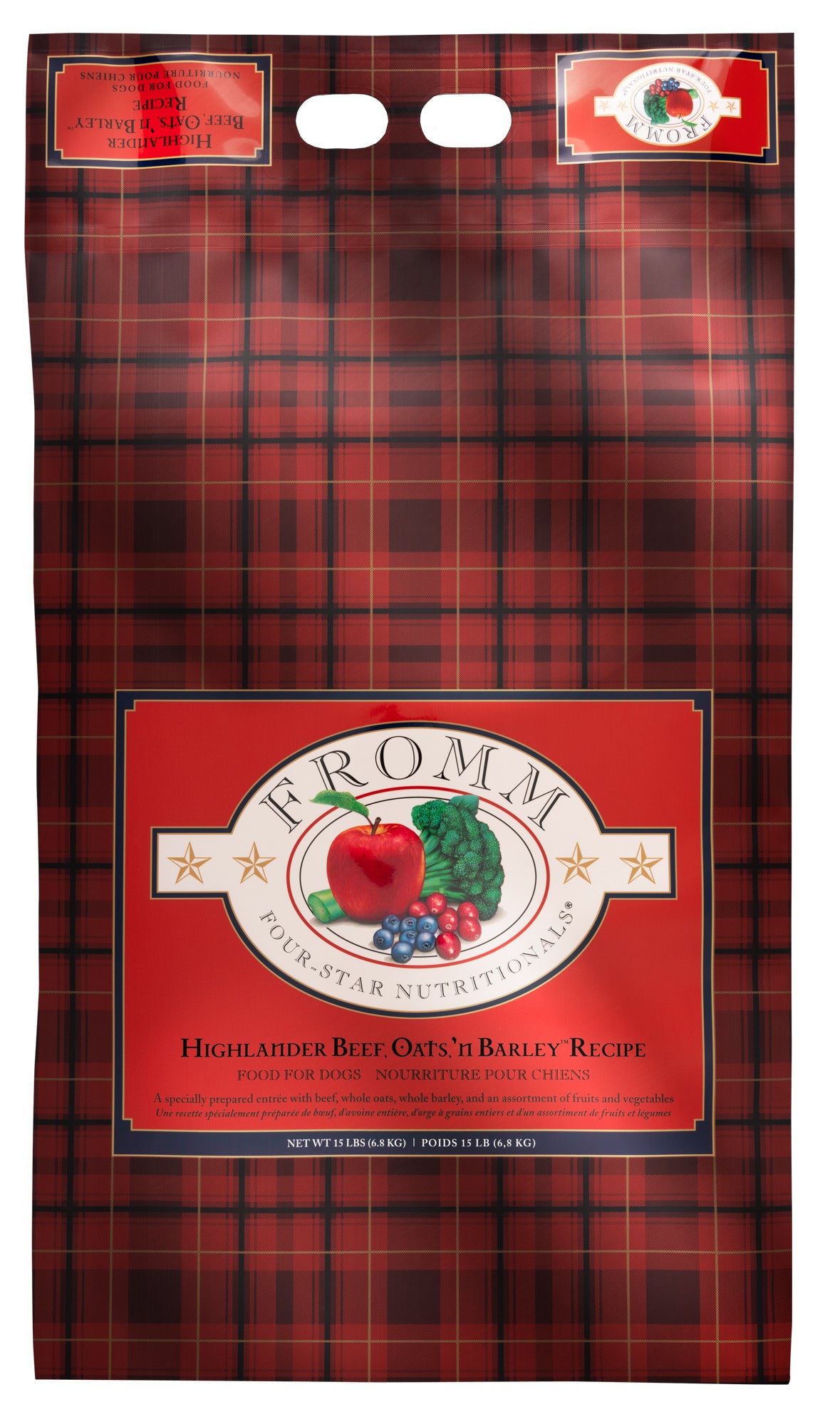 FROMM dry dog food. Highlander Beef, Oats, 'n Barley® recipe. Choice