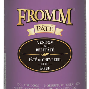 FROMM canned dog food. Venison and beef pâté. 345g
