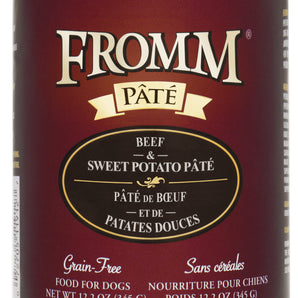 FROMM canned dog food. Beef and sweet potato pâté. 345g