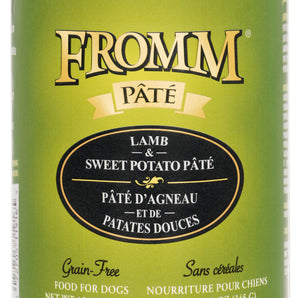 FROMM canned dog food. Lamb and sweet potato pâté. 345g