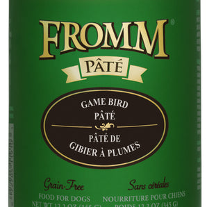 FROMM canned dog food. Feathered Game Pâté. 345g