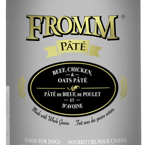 FROMM canned dog food. Beef, chicken and oat pâté. 345g
