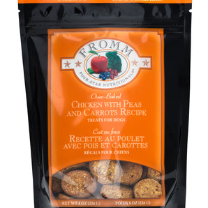 FROMM dog treats. Chicken recipe with peas and carrots. 226g